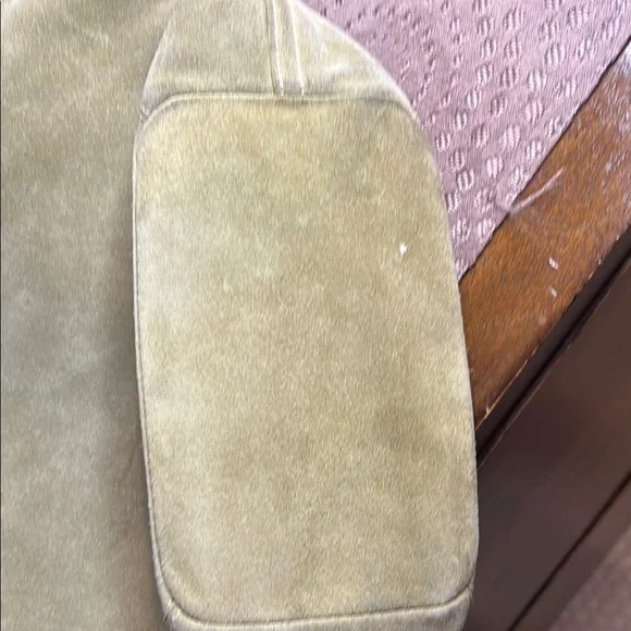 Coach suede Moss green Mini Bag with brown Leather Strap - Picture 5 of 5